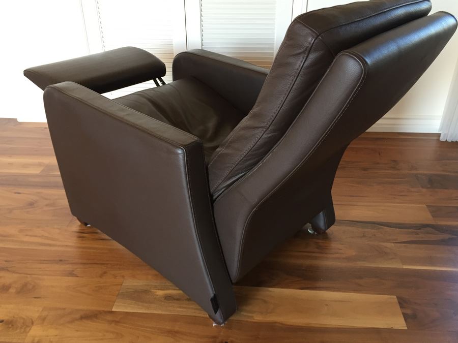Maurice Villency Leather Recliner Chair Made In Italy [Photo 10]