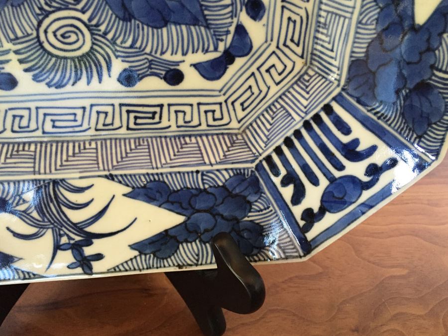 Stunning Blue And White Signed Pottery Bowl [Photo 7]