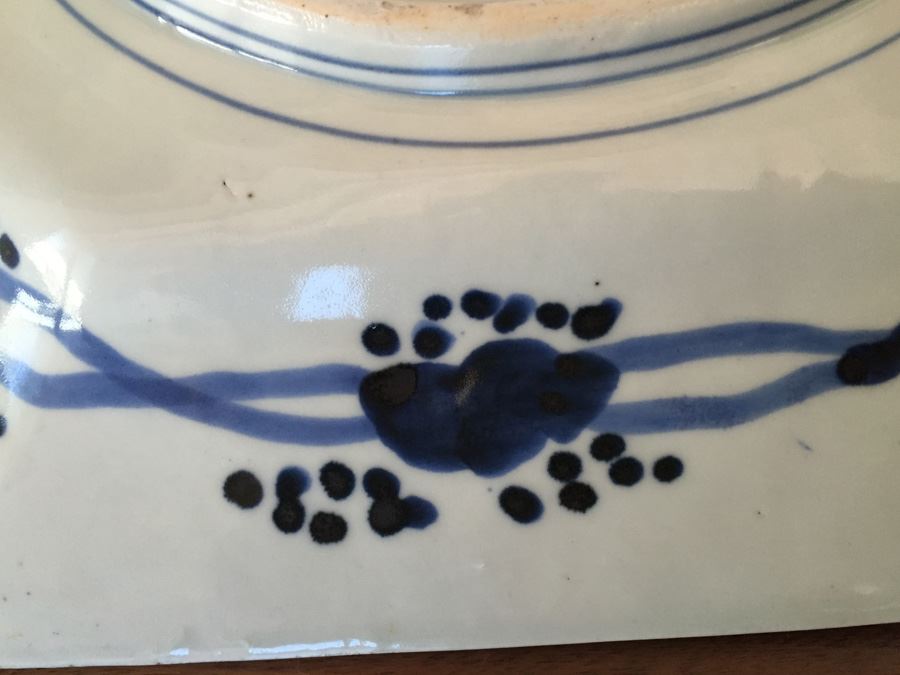 Stunning Blue And White Signed Pottery Bowl [Photo 11]