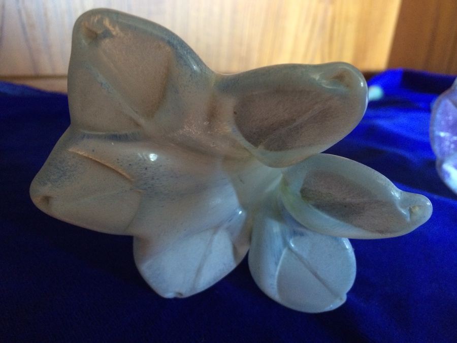 Signed Blown Glass Flower Vases [Photo 4]