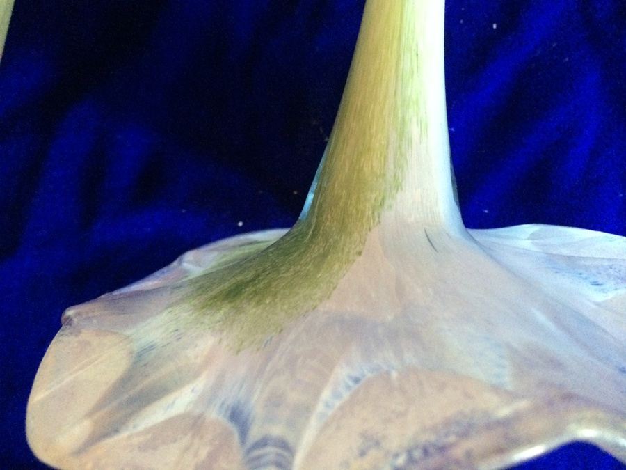 Signed Blown Glass Flower Vases [Photo 6]