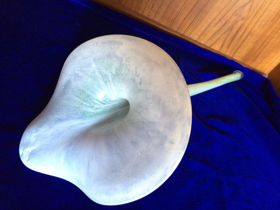 Signed Blown Glass Flower Vases [Photo 9]