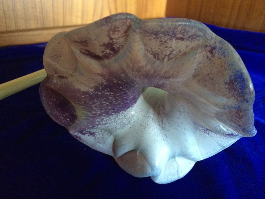 Signed Blown Glass Flower Vases [Photo 3]