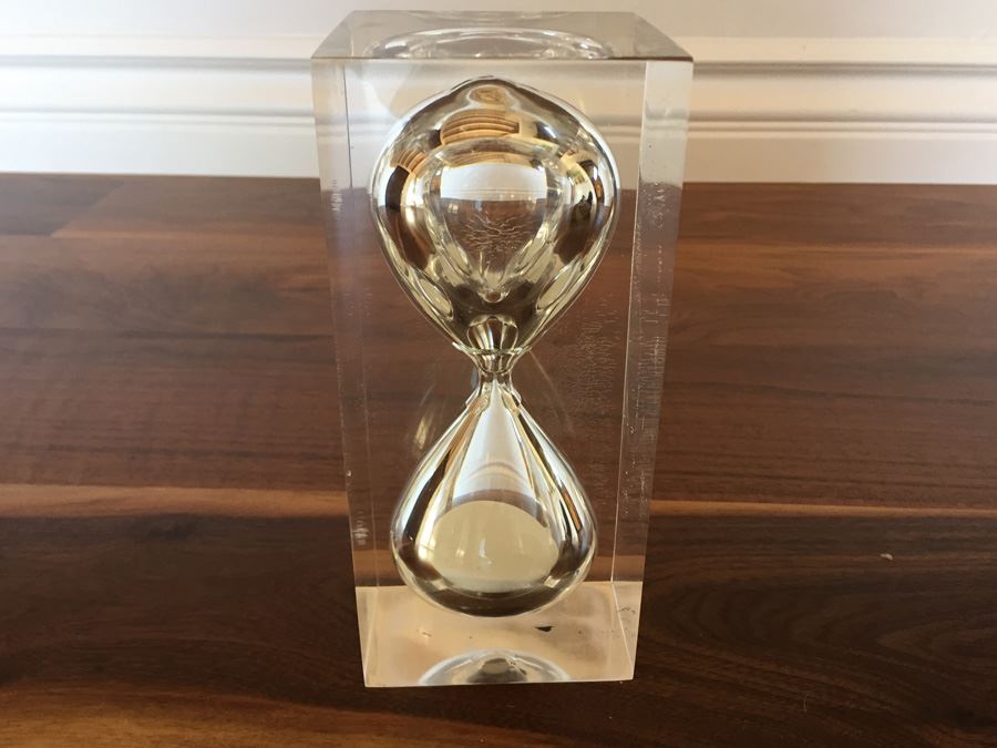 Large Lucite Hourglass