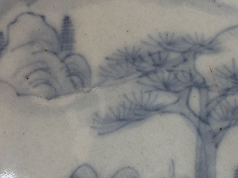 Stunning Vintage Asian Bowl With Landscape Scene [Photo 8]