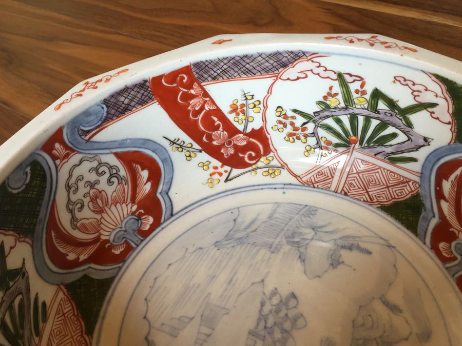 Stunning Vintage Asian Bowl With Landscape Scene [Photo 14]