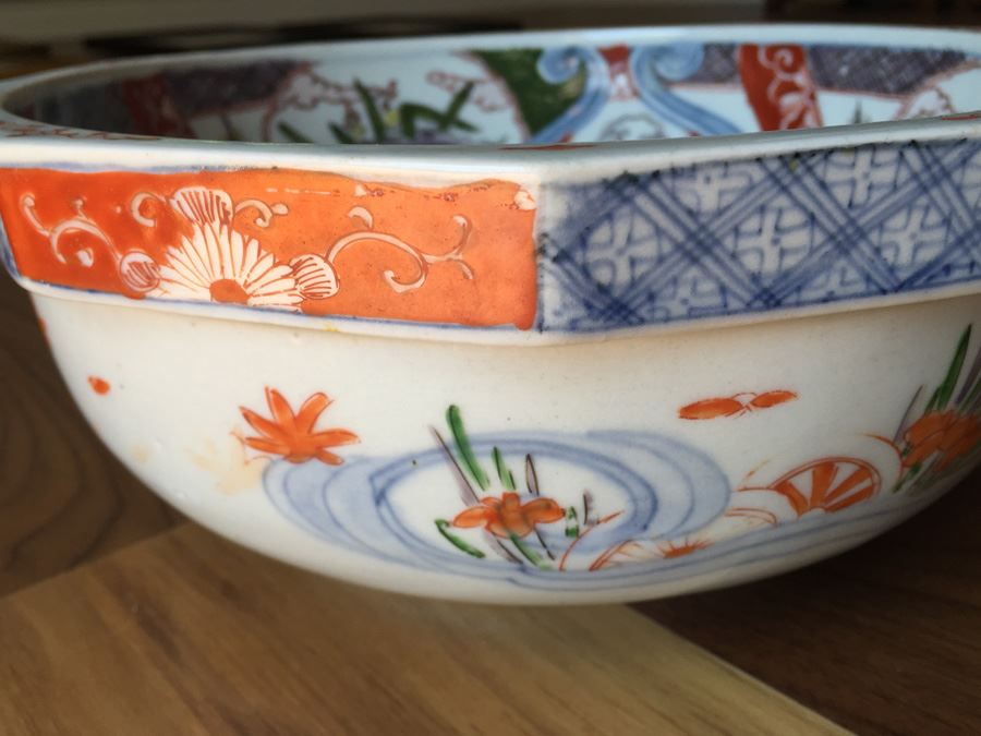 Stunning Vintage Asian Bowl With Landscape Scene [Photo 20]