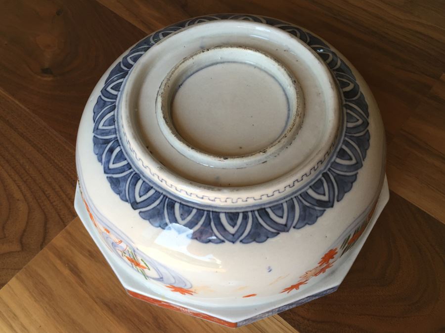 Stunning Vintage Asian Bowl With Landscape Scene [Photo 3]