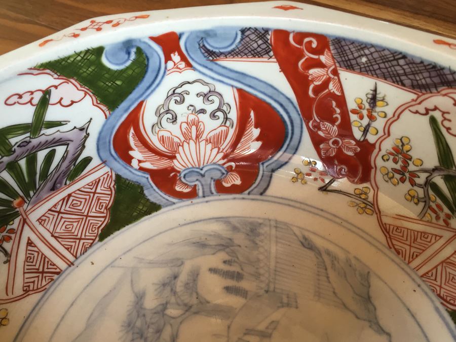 Stunning Vintage Asian Bowl With Landscape Scene [Photo 12]