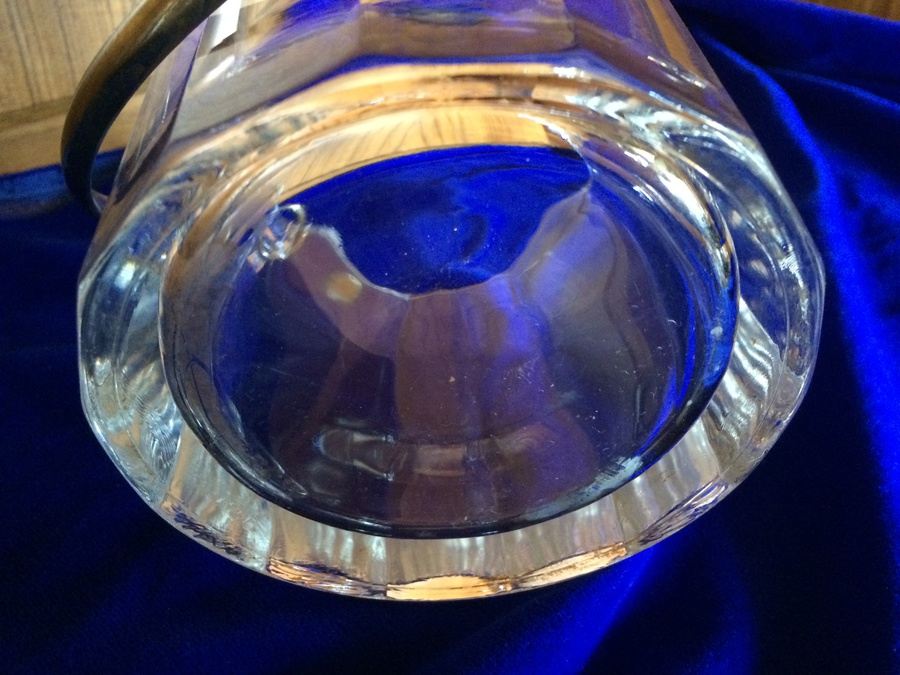 Italian Glass Ice Bucket with Metal Handle [Photo 4]