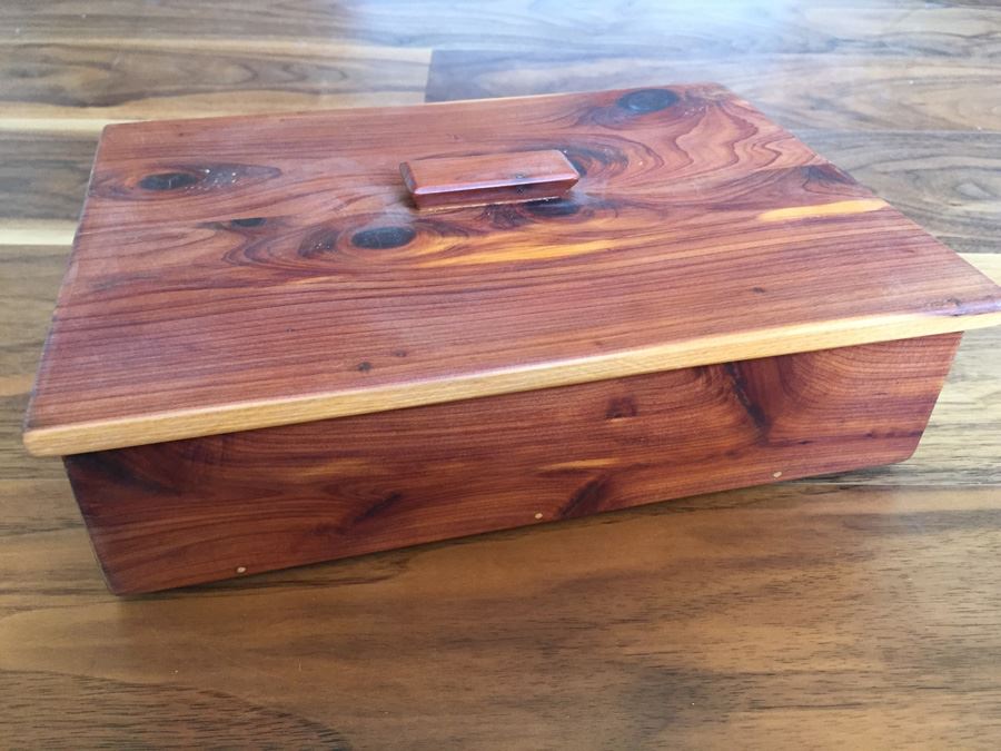 Custom Wooden Cedar Box Handcrafted By Grandfather [Photo 2]