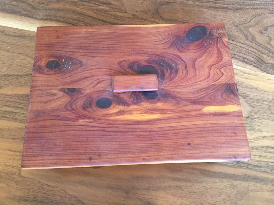 Custom Wooden Cedar Box Handcrafted By Grandfather