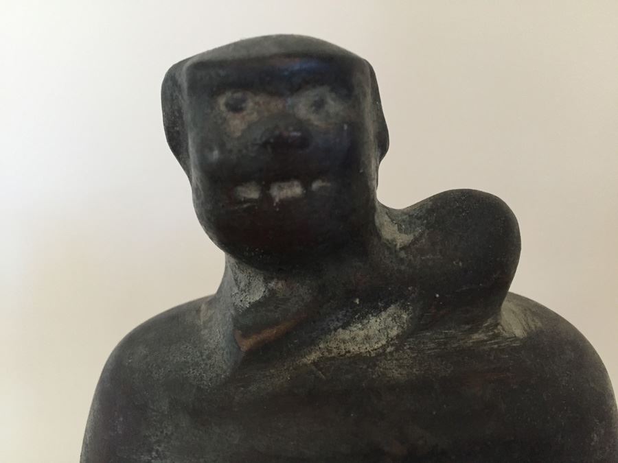 Impressive Bronze Asian HEAVY Vase Jar With Foo Dog On Lid Beautiful Patina [Photo 28]