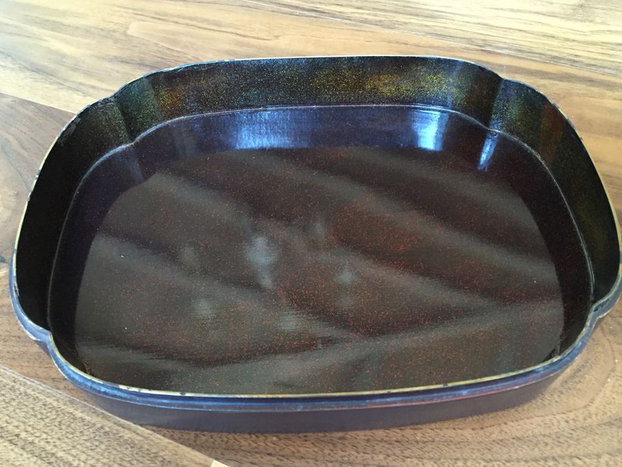 Vintage Lacquer Asian Box With Inlaid Bird And Flowers [Photo 10]