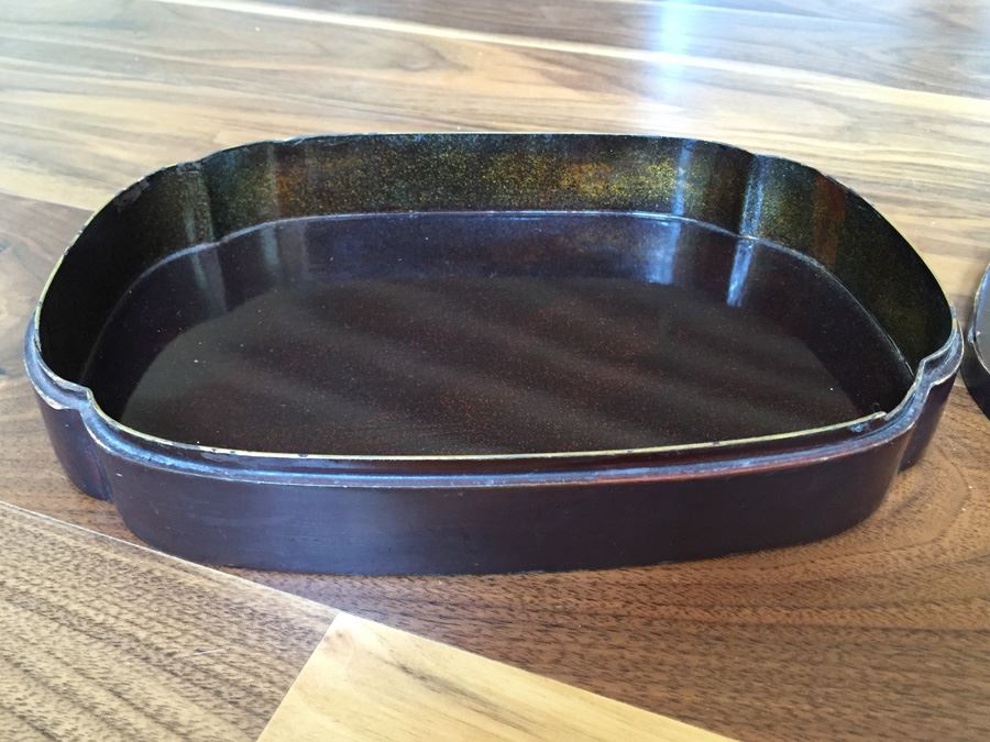 Vintage Lacquer Asian Box With Inlaid Bird And Flowers [Photo 11]