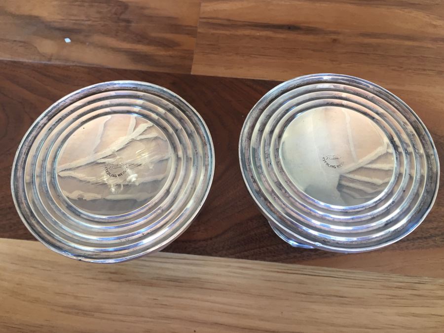 Pair Of Weighted Sterling Silver Candle Holders [Photo 6]