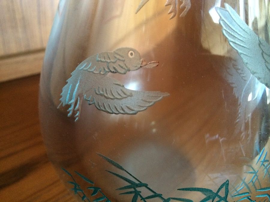 Heavy Signed Glass Vase [Photo 3]