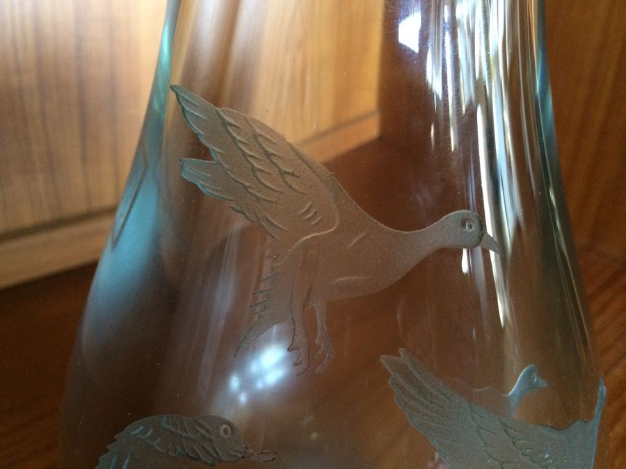 Heavy Signed Glass Vase [Photo 2]