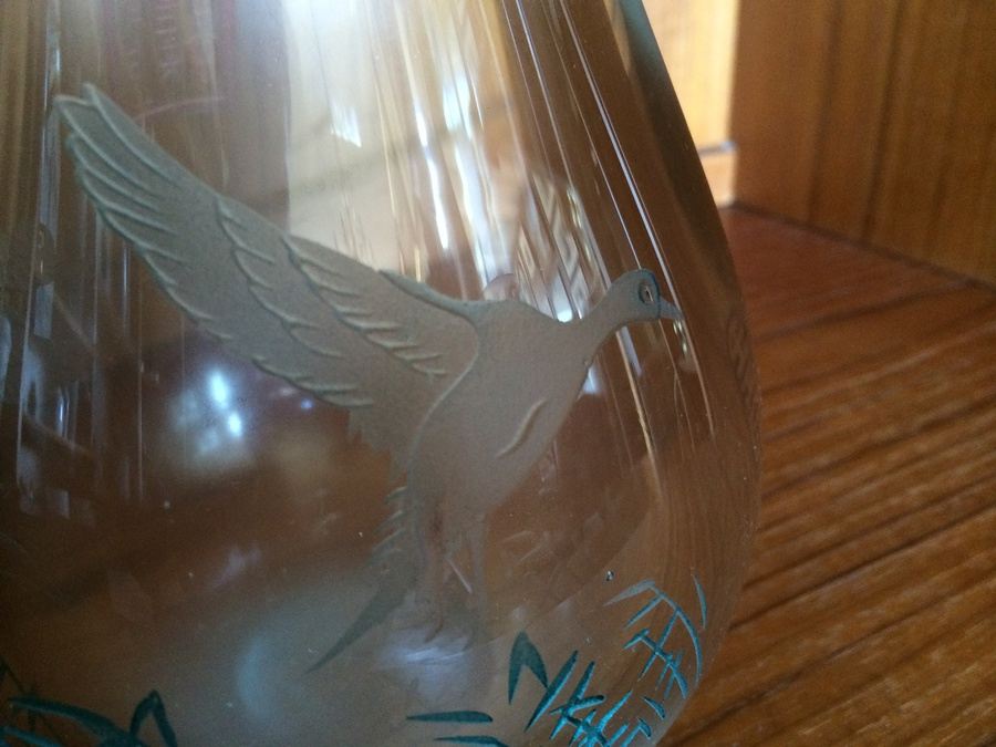 Heavy Signed Glass Vase [Photo 4]
