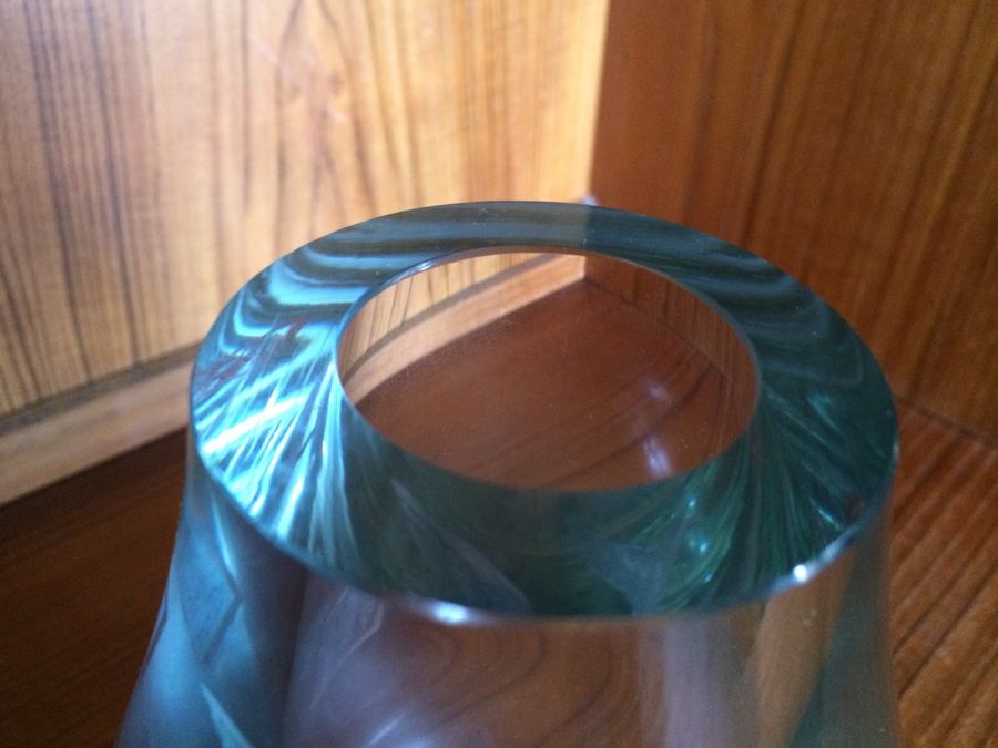 Heavy Signed Glass Vase [Photo 6]