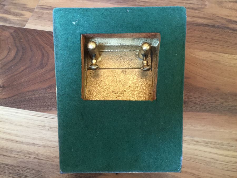 Antique Extremely Rare Tiffany Studios New York Gilt-Bronze Venetian Ermine Mink Pattern Desk Calendar Holder Flip Calendar Circa 1900 #1662 [Photo 13]