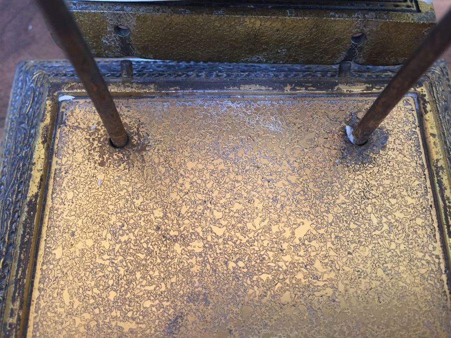 Antique Extremely Rare Tiffany Studios New York Gilt-Bronze Venetian Ermine Mink Pattern Desk Calendar Holder Flip Calendar Circa 1900 #1662 [Photo 22]