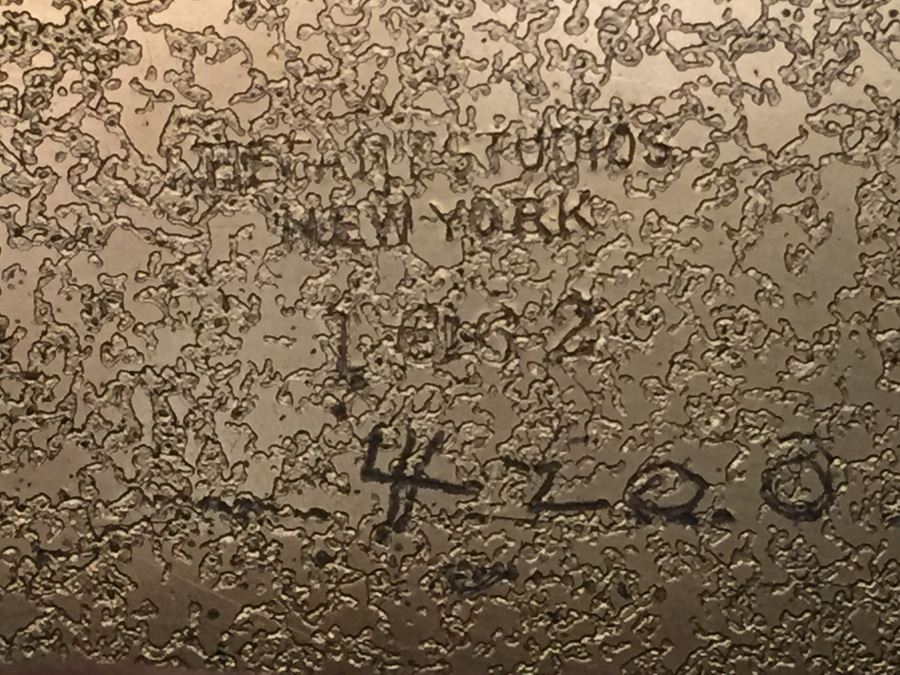 Antique Extremely Rare Tiffany Studios New York Gilt-Bronze Venetian Ermine Mink Pattern Desk Calendar Holder Flip Calendar Circa 1900 #1662 [Photo 11]