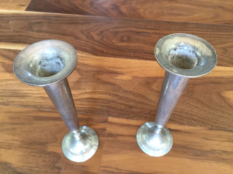 Pair Of Silverplate Vases [Photo 2]