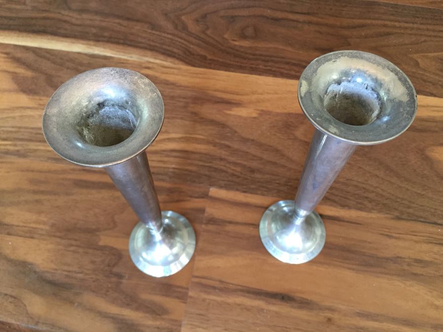 Pair Of Silverplate Vases [Photo 5]