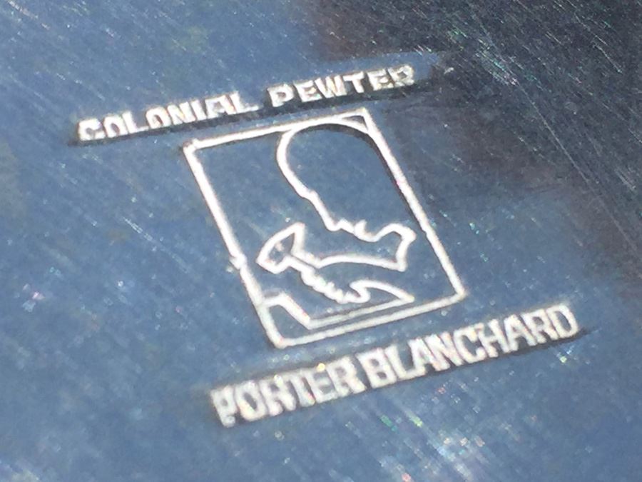 Porter Blanchard Six Piece Hammered Pewter And Wicker Coffee Tea Service Estimate $1,000+ [Photo 3]