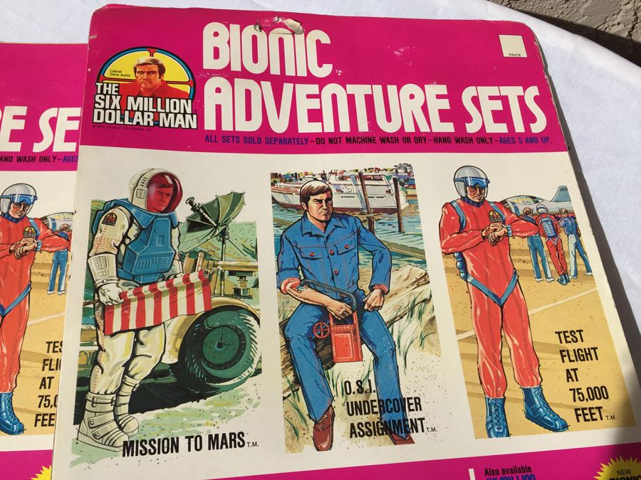 The Six Million Dollar Man Bionic Adventure Test Flight At 75,000 Feet Set New On Card Vintage 1976 [Photo 15]