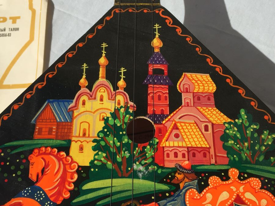 Russian Stringed Instrument Guitar New In Case Mockba 1994 [Photo 11]