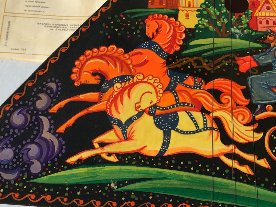 Russian Stringed Instrument Guitar New In Case Mockba 1994 [Photo 2]