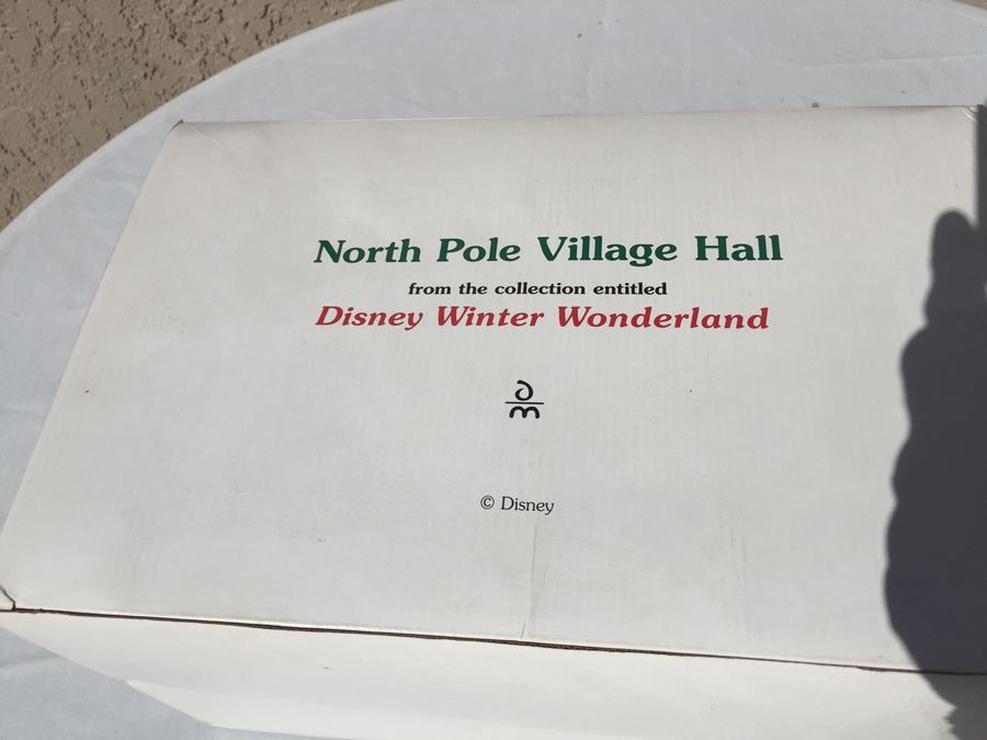 Danbury Mint North Pole Village Hall Disney Winter Wonderland