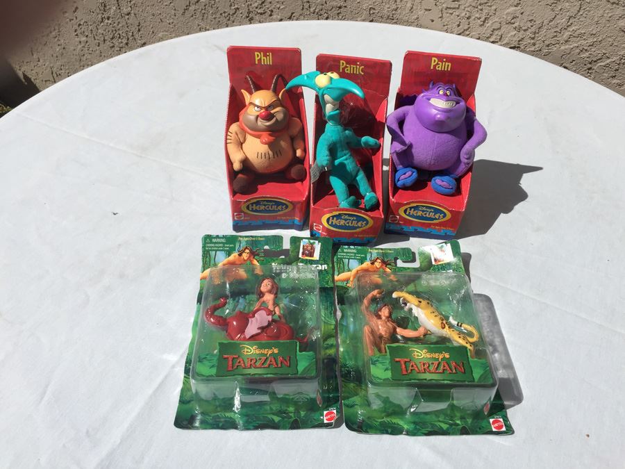 Disney's Tarzan And Hercules Toys New In Box Mattel