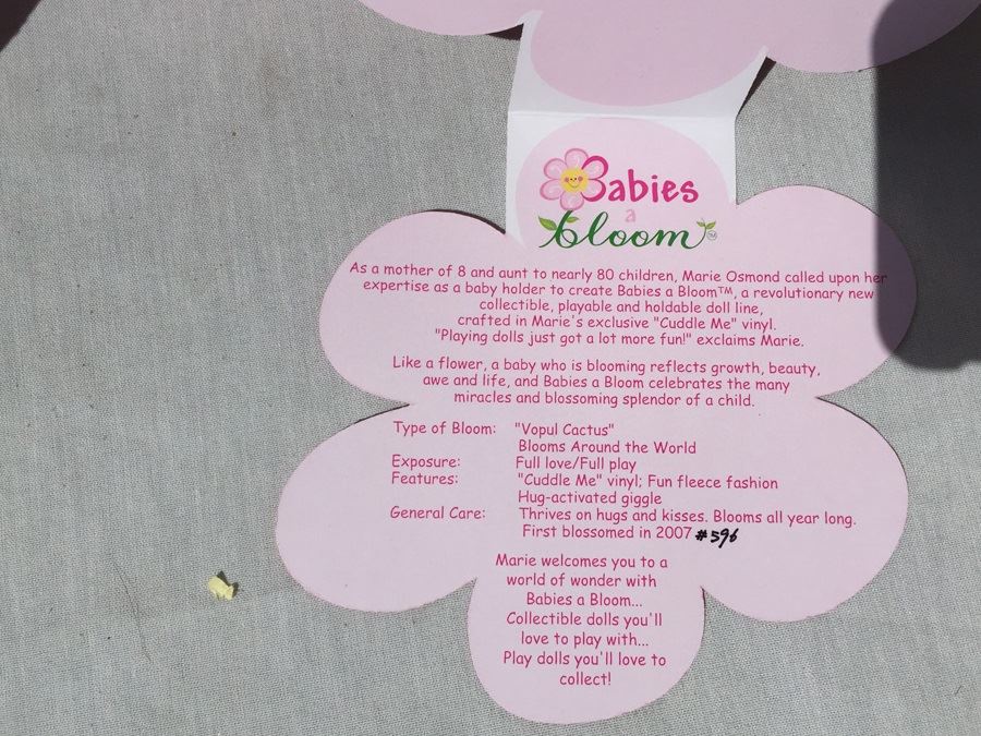 Babies A Bloom Marie Osmond Limited Edition Doll New In Box [Photo 3]