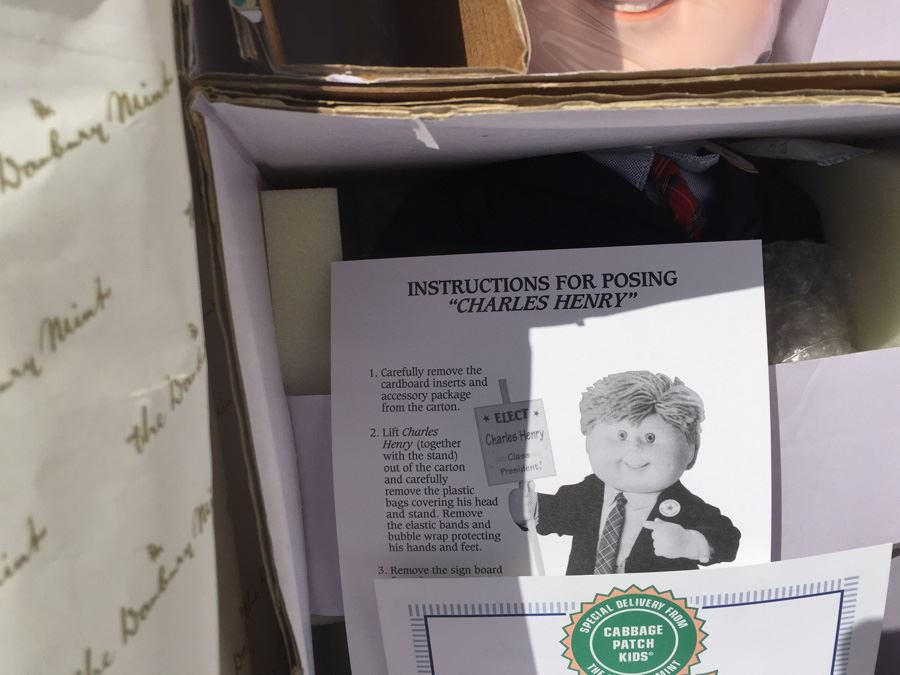 Danbury Mint Charles Henry Cabbage Patch Porcelain Collector Doll New In Box 1997 [Photo 5]