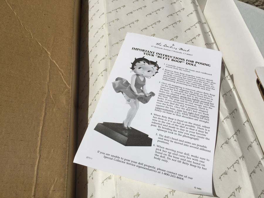 Danbury Mint Betty Boop Porcelain Collector Doll New In Box [Photo 5]