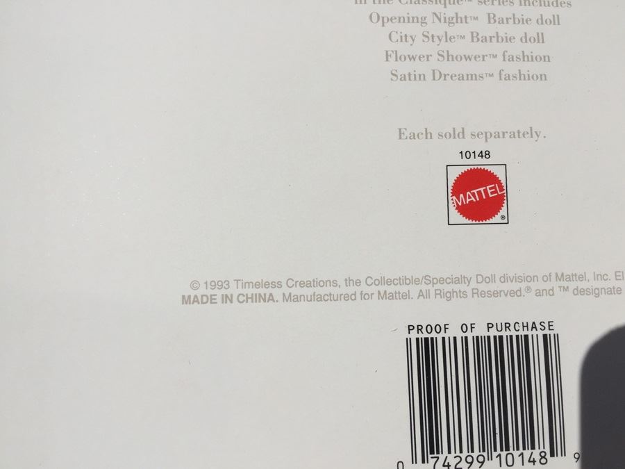 Barbie Classique Collection Barbie Dolls Opening Night Barbie And City Style Barbie Mattel New In Box 1993 [Photo 12]