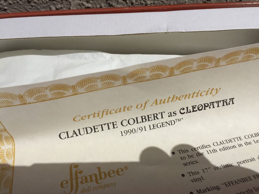 Effanbee Doll Company Claudette Colbert As Cleopatra 1990/1991 New In Box [Photo 5]