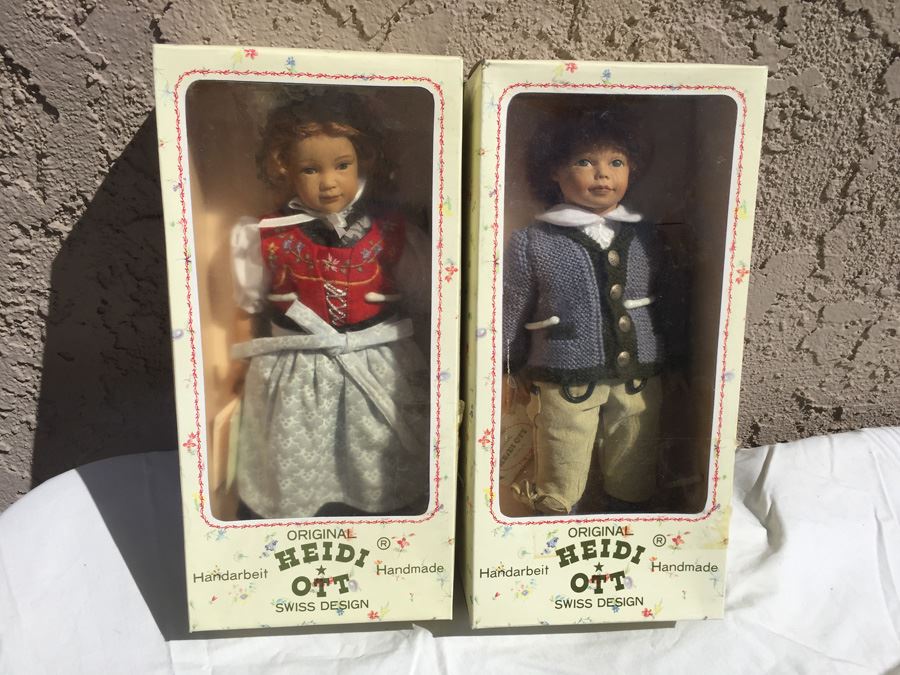 Original Heidi Ott Swiss Design Dolls New In Box E-F. Stefan & Steffi [Photo 1]