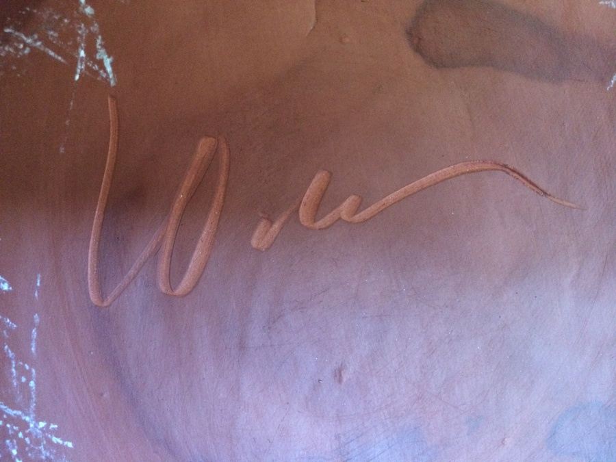 Handmade Signed Clay Teapot [Photo 2]