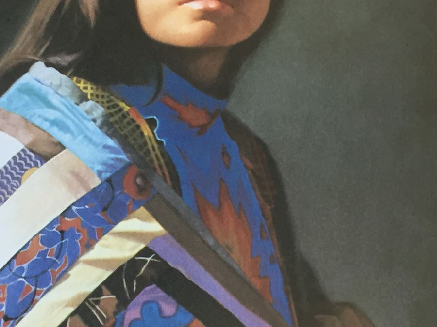 Don Crowley Signed Limited Edition Print Of Native American Woman 193/1000 1978 San Carlos, Arizona [Photo 9]