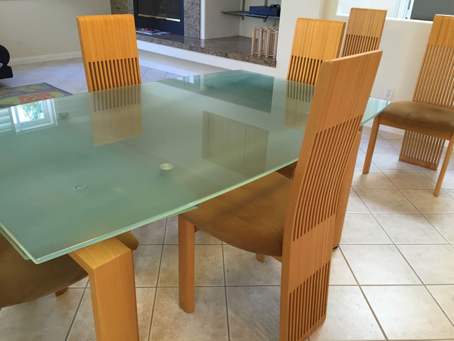 Modernist Designer Table With Six Chairs In Excellent Condition Purchased From Lawrance Furniture [Photo 5]