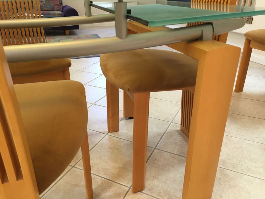 Modernist Designer Table With Six Chairs In Excellent Condition Purchased From Lawrance Furniture [Photo 6]