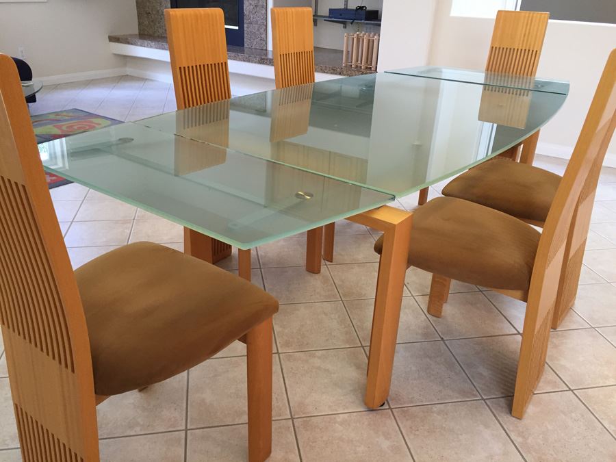 Modernist Designer Table With Six Chairs In Excellent Condition Purchased From Lawrance Furniture [Photo 12]