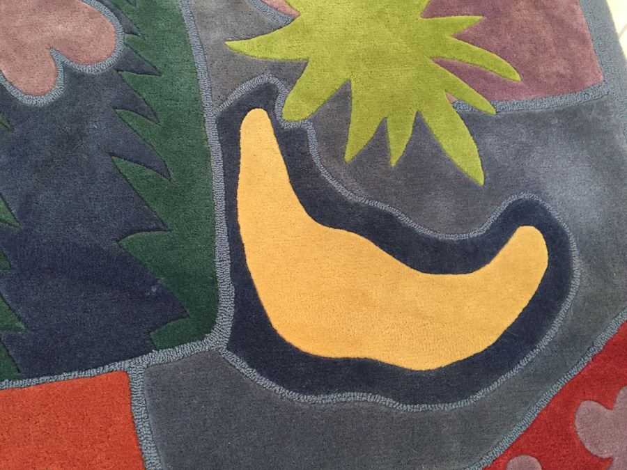 Dellarobbia Furniture Colorful Area Rug Matching Sectional Sofa 100% New Zealand Wool [Photo 9]