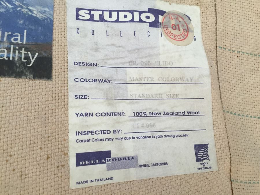 Dellarobbia Furniture Colorful Area Rug Matching Sectional Sofa 100% New Zealand Wool [Photo 13]