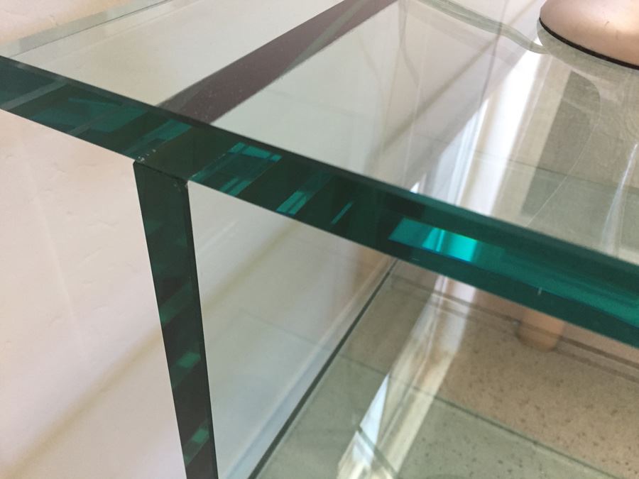 Pair Of Contemporary Modernist Glass Nightstands [Photo 5]