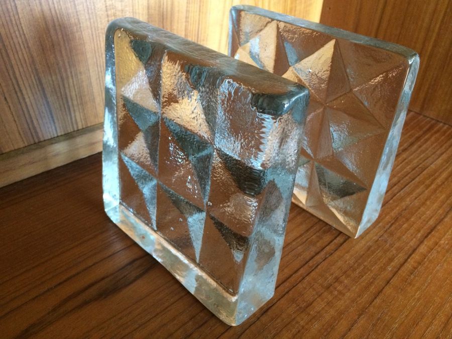 Blenko Glass Bookends [Photo 2]